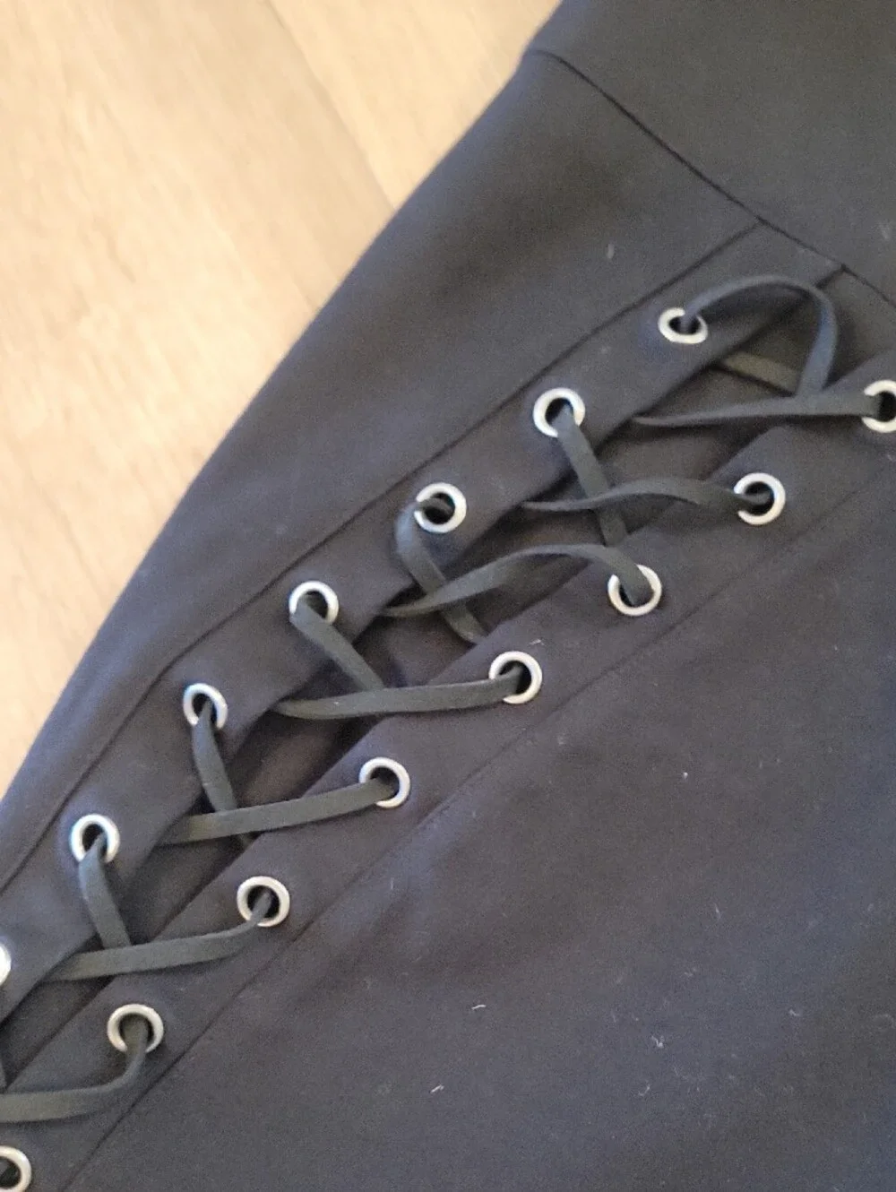 NWOT Harley-Davidson Black Lace-Up Side Eyelet Leggings